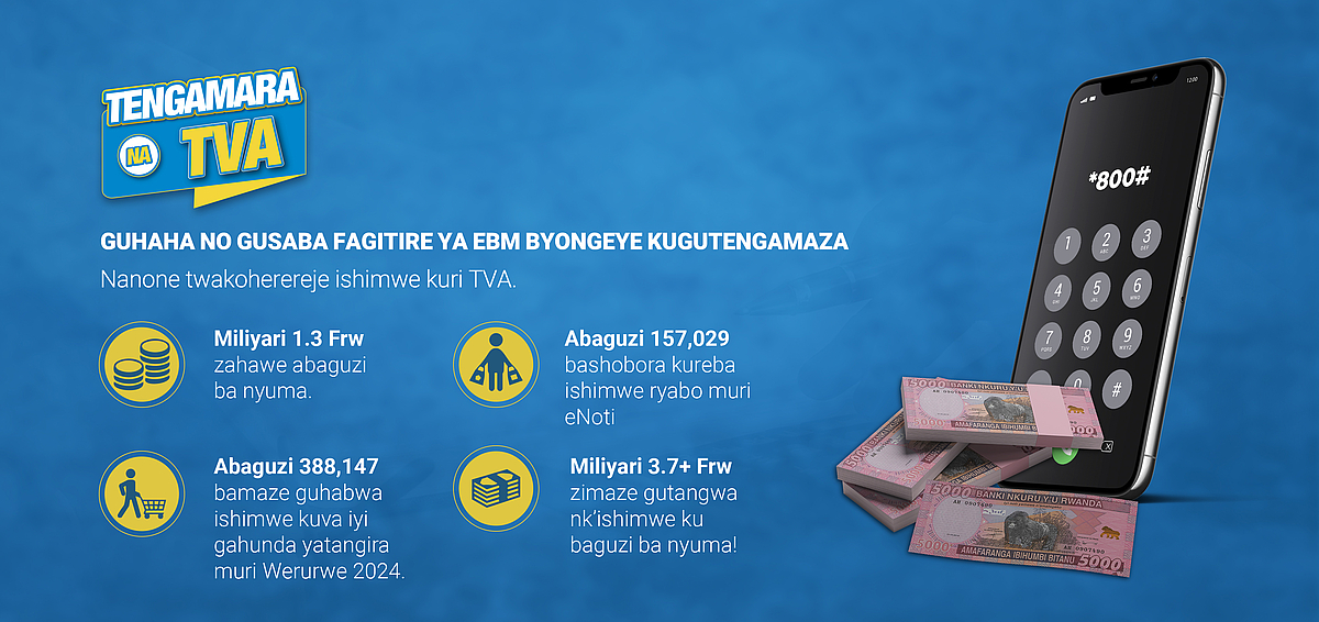 RRA yatanze ishimwe kuri TVA rya miliyari 1.3 Frw ku baguzi basabye fagitire za EBM 