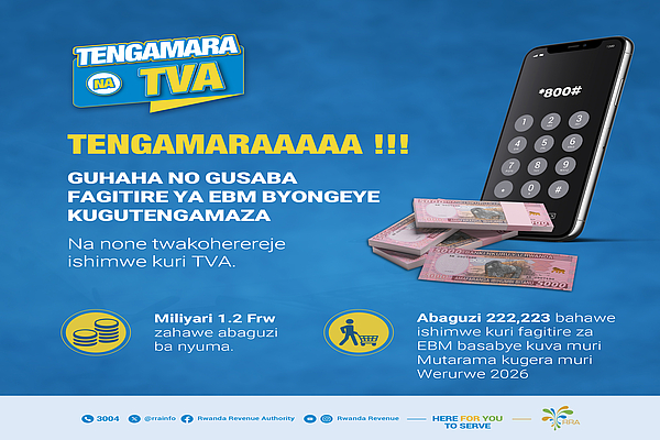 RRA yahaye abaguzi miliyari 1.2 Frw z’Ishimwe kuri TVA