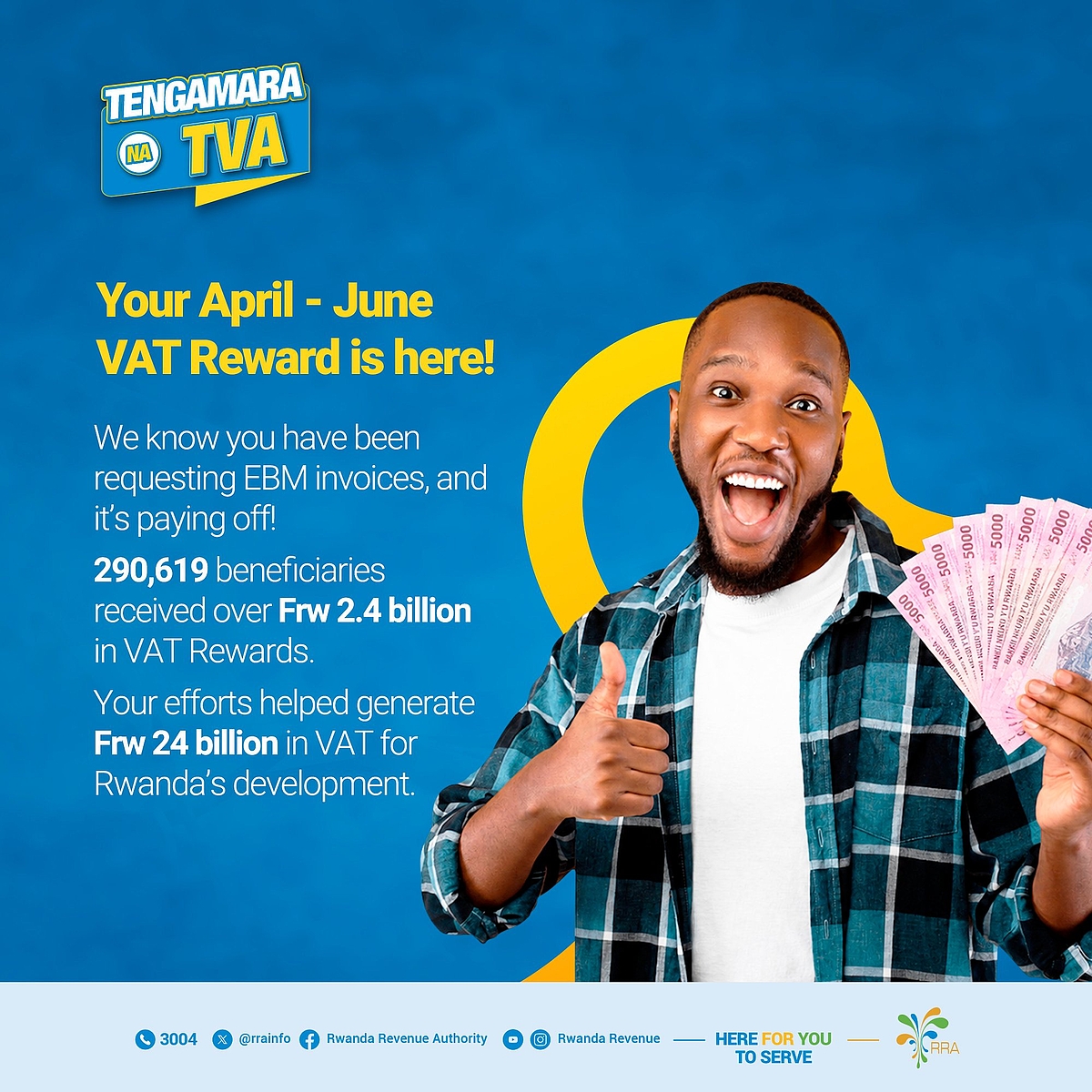 TENGAMARA NA TVA: Final consumers contribute Frw 24 billion to national budget